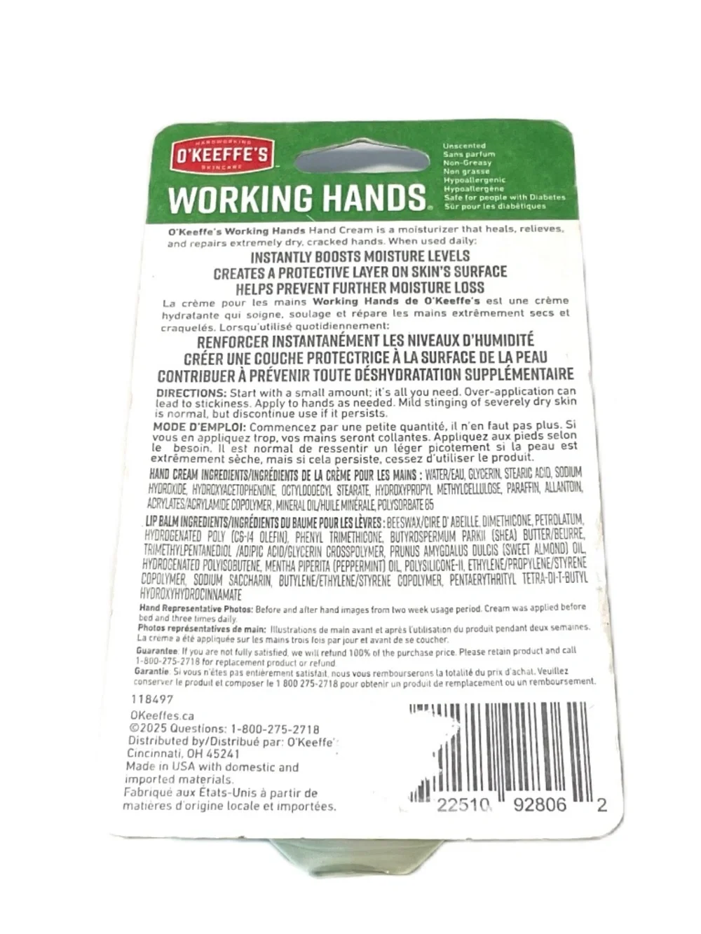O’Keeffe’s Working Hands Cream Plus Lip Balm